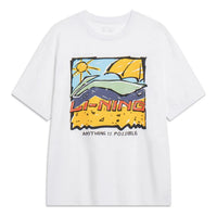 Li-Ning Anything Is Possible Cartoon Graphic T-shirt 'White' AHST543-1