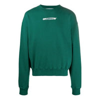 Off-White FW20 Logo Printing Pullover Men Green OMBA035E20FLE0015701