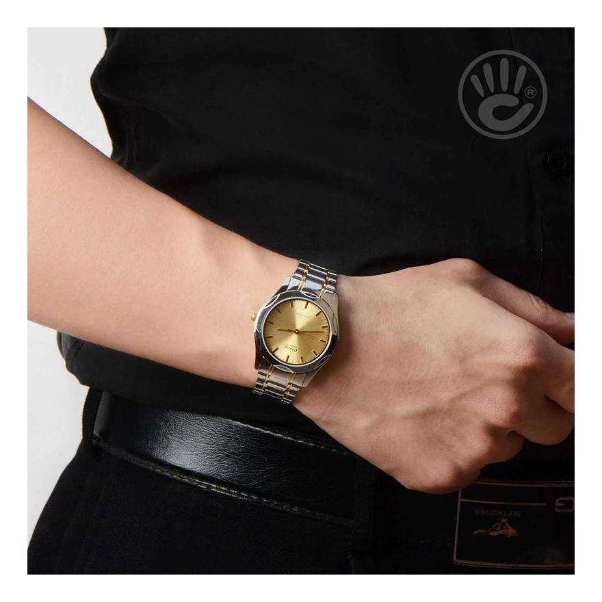 CASIO Stainless Steel Strap Quartz Waterproof Mens Gold Analog MTP-1275SG-9A