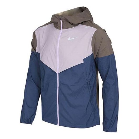 Men's Nike Printing Colorblock logo Casual Hooded Jacket Multicolor CZ9071-004
