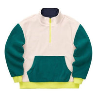 (WMNS) Skechers Stroll Series Stand Collar Reversible Pullover Sweatshirt 'Beige Green Black Yellow' L421W058