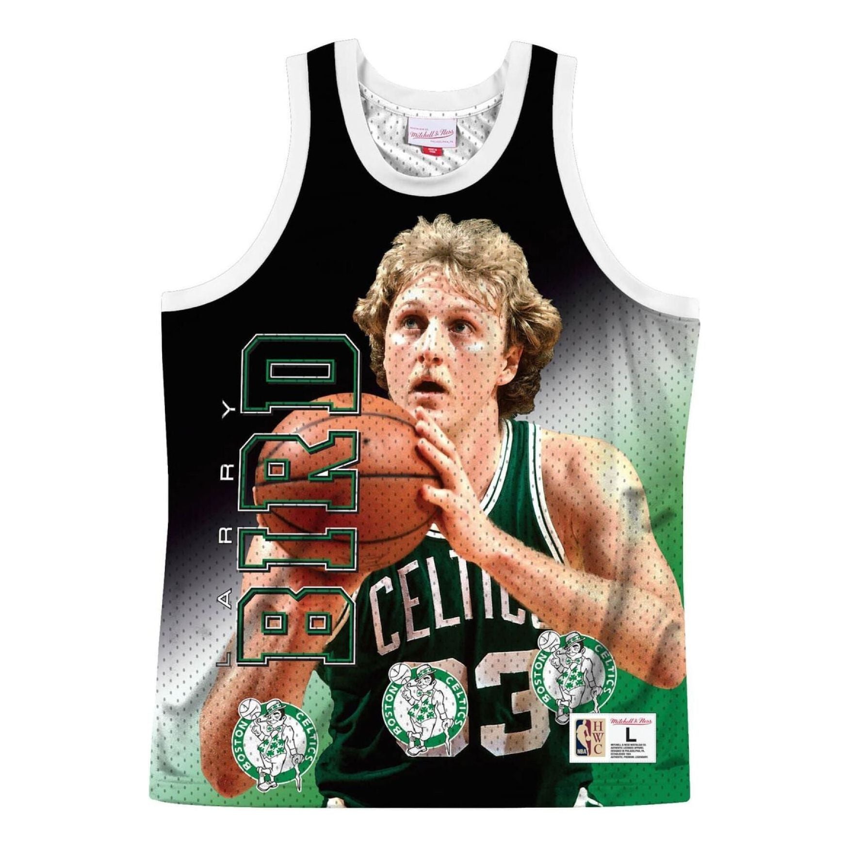 Mitchell & Ness x NBA Boston Celtics Behind The Back Jersey 'Larry Bird 33' MSTKMI19002-BCEWHITLBI
