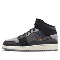(GS) Air Jordan 1 Mid SE Craft 'Inside Out - Black' DV0438-001