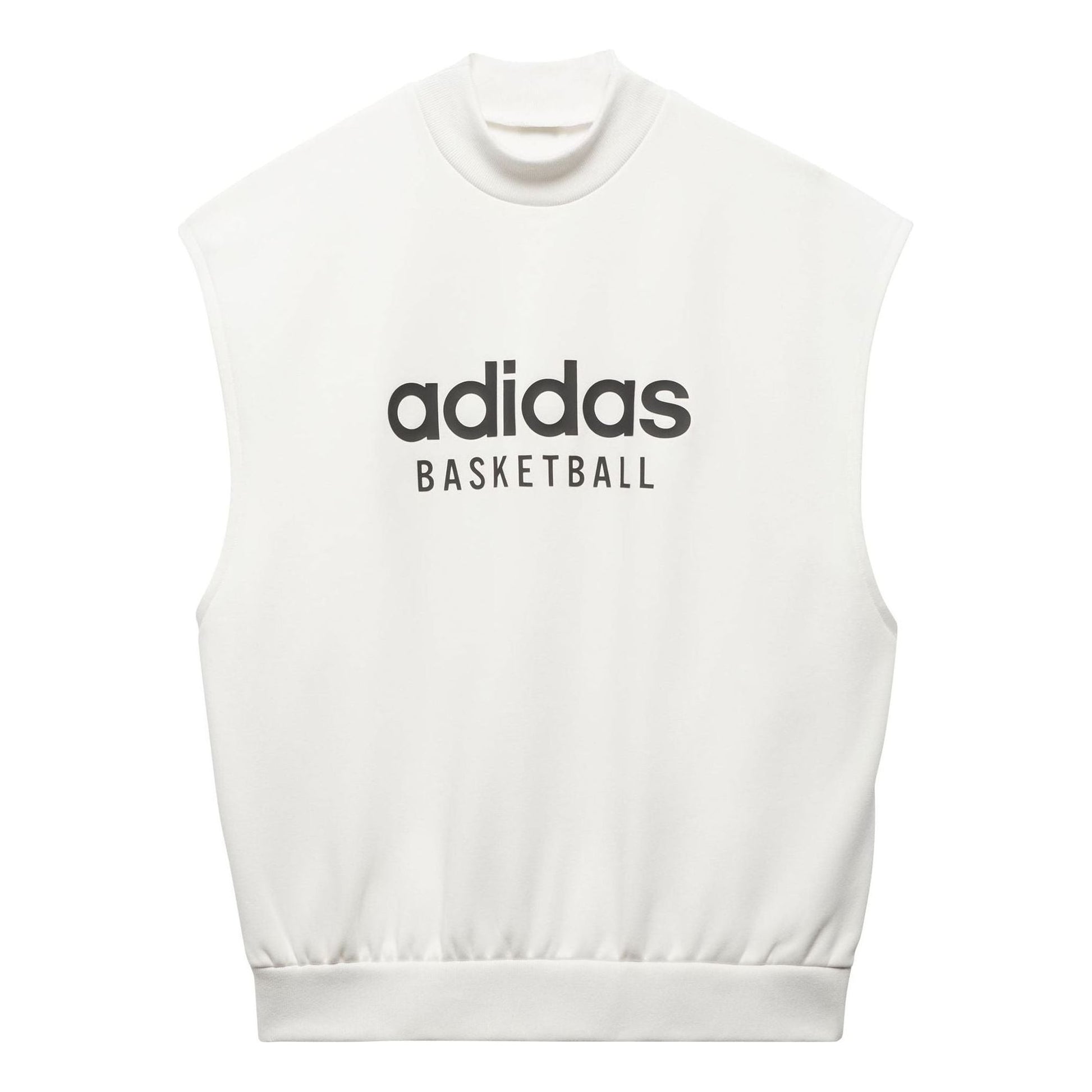 adidas Basketball Sleeveless Sweatshirt 'White' IA3417