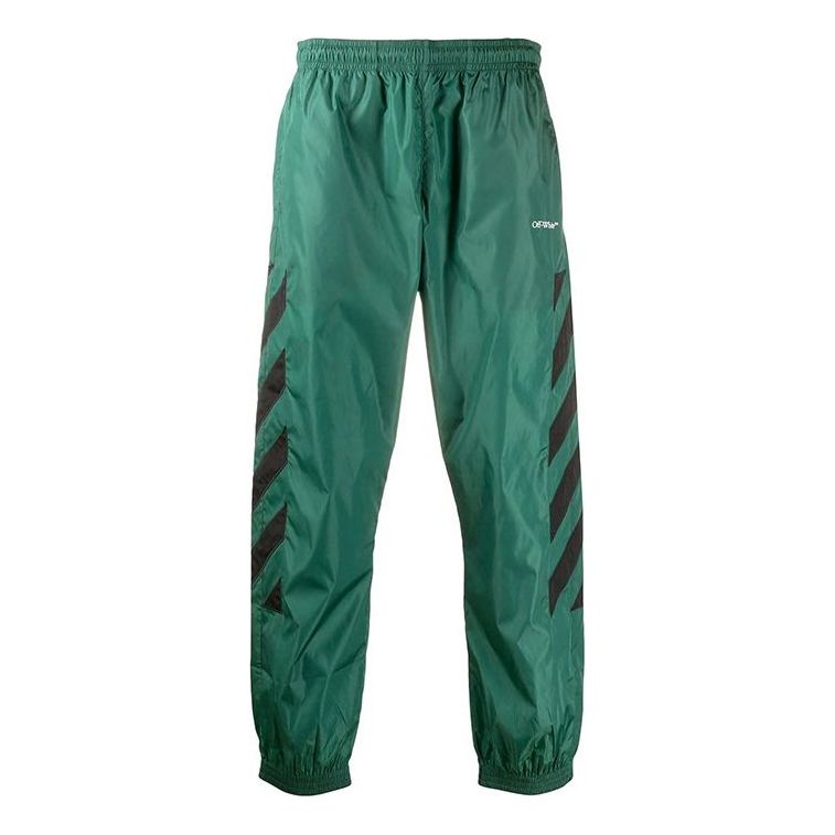 Off-White Fw20 Diagonal Stripes Embroidery Mens Sweatpants OMCA141E20FAB0025701