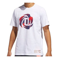 adidas Rose Olympics Sports Round Neck Basketball Short Sleeve White GI7936