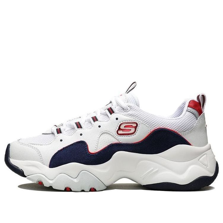 (WMNS) Skechers D'Lites 3.0 Zenway Low-Top Running Shoes White/Blue/Red 12955-WNVR