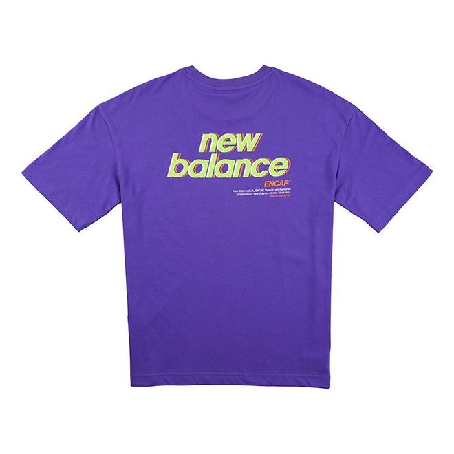 (WMNS) New Balance Athleisure Casual Sports Short Sleeve Purple NEA25012-PUR