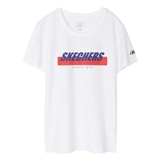 Men's Skechers Printing Short Sleeve t White C219M025-0019
