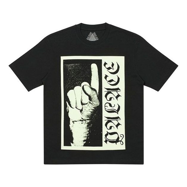 PALACE Fashion Round Neck Unisex Black T-Shirt P19TS112