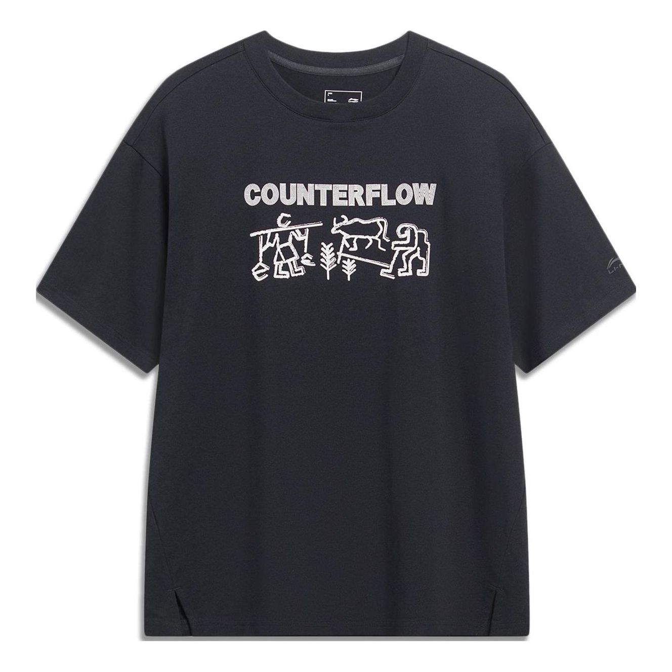 Li-Ning Counterflow Logo T-shirt 'Black' AHST605-4