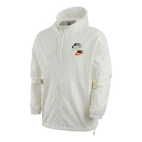 Men's Nike Training Athleisure Casual Sports Logo Solid Color Hooded Jacket White DV3133-133
