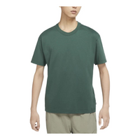 Men's Nike Solid Color Breathable Loose Round Neck Short Sleeve Green T-Shirt DB9976-333