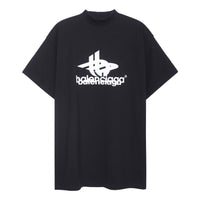 Balenciaga Layered Sports T-shirt Oversized 'Black White' 739028TPVF21070