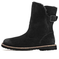 (WMNS) Birkenstock Uppsala Shearling Suede Leather Narrow Fit 'Black' 1020658