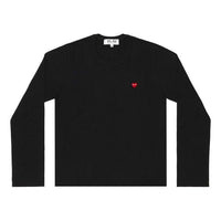 (WMNS) COMME des GARCONS PLAY L/S Basic T-Shirt Small Red Emblem 'Black' AZ-T307-051-1