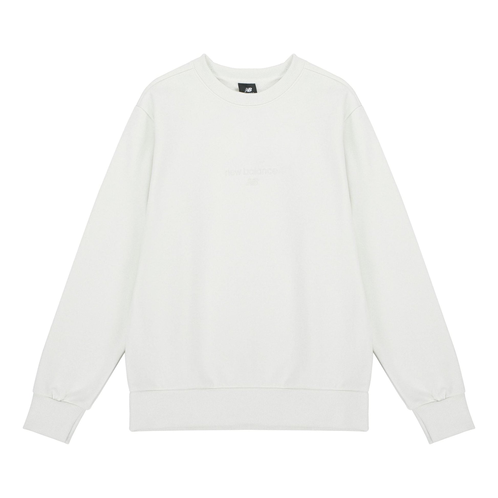 New Balance Solid Color Round Neck Sports Pullover White AMT21555-IV