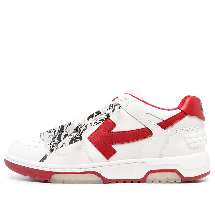 Off-White Out Of Office Low-Top Sneaker 'White Red' OMIA189R21LEA0010125
