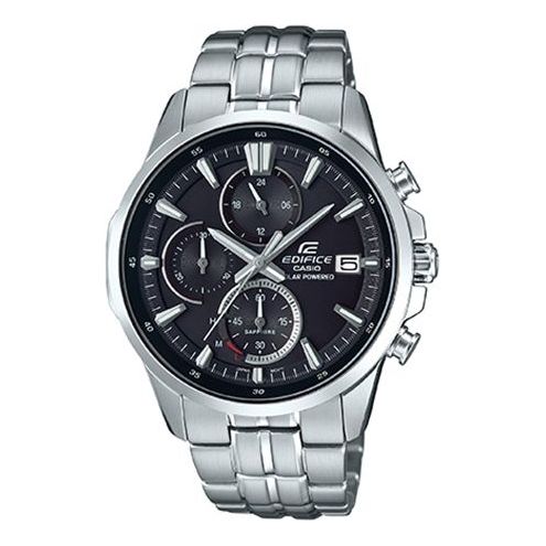 CASIO Waterproof Sports EDIFICE Mens Black Analog/Digital Combo EFB-610SBD-1AVUPR