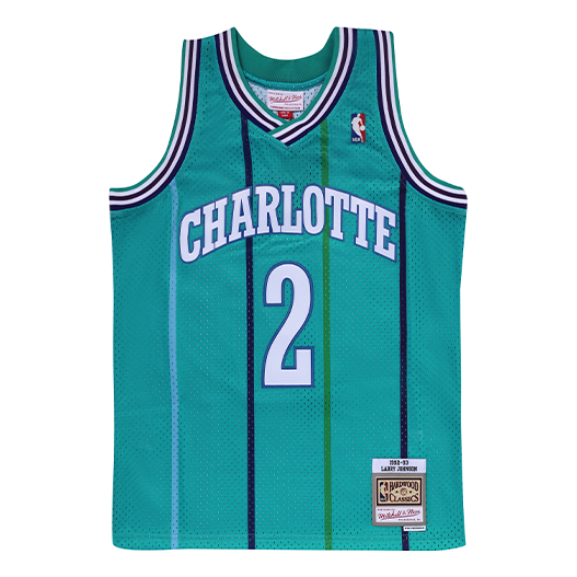 Mitchell & Ness NBA Swingman Jersey 'Charlotte Hornets - Larry Johnson 1992/93' SMJYGS18147-CHOTEAL92LJO