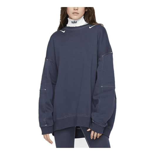 (WMNS) Nike Casual Sports Loose Round Neck Long Sleeves Hoodie Purple DD5611-437