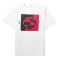 Men's Timberland Round Neck Printing Short Sleeve White A2B6A100