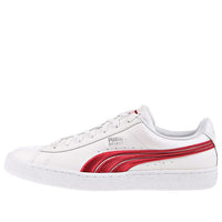 PUMA Basket Classic Badge Casual Shoes White/Red 362550-05