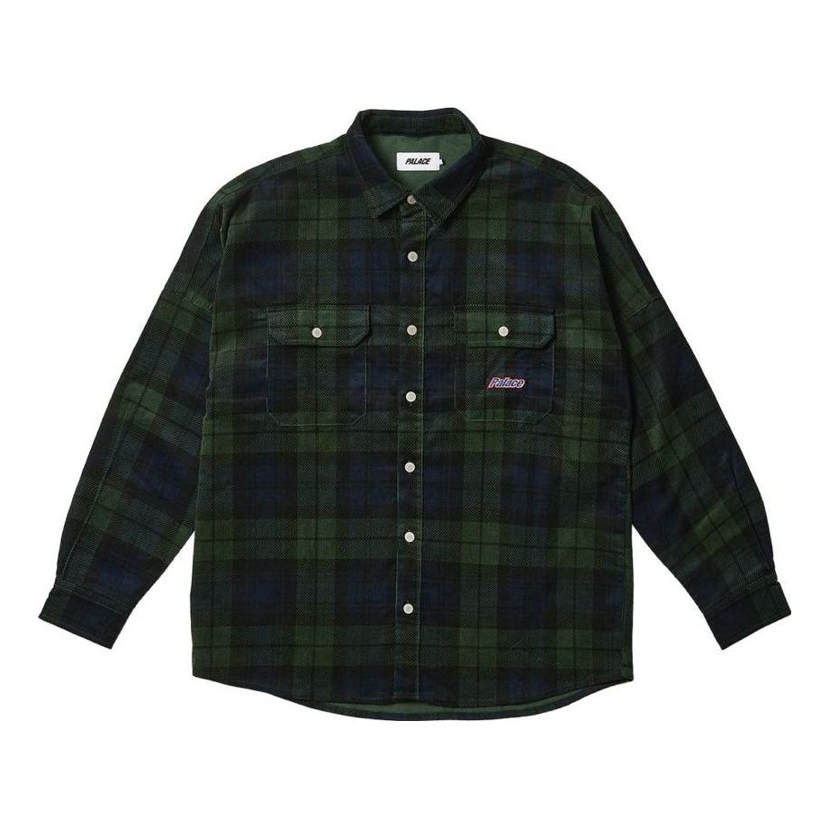 Palace Drop Shoulder Cord Shirt 'Tartan' P25SHT043