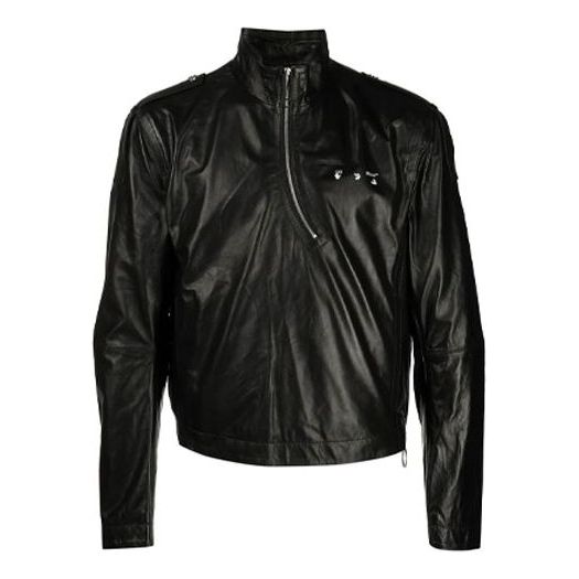 Off-White Logo Windproof Jacket Version Black OMJA058R21LEA0011001