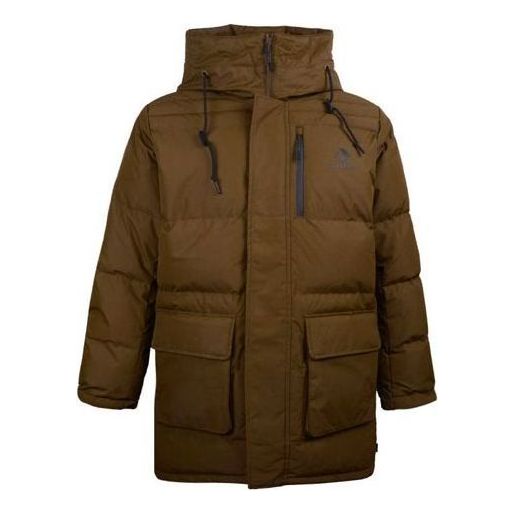 Converse Mid-Length Down Fill Puffer Jacket Asia Sizing 'Olive Green' 10019323-A02