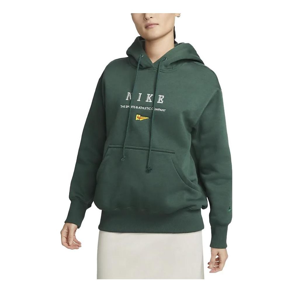 (WMNS) Nike Sportswear NSW OS Fleece Pullover L/S Hoodie 'Green' FD0855-333
