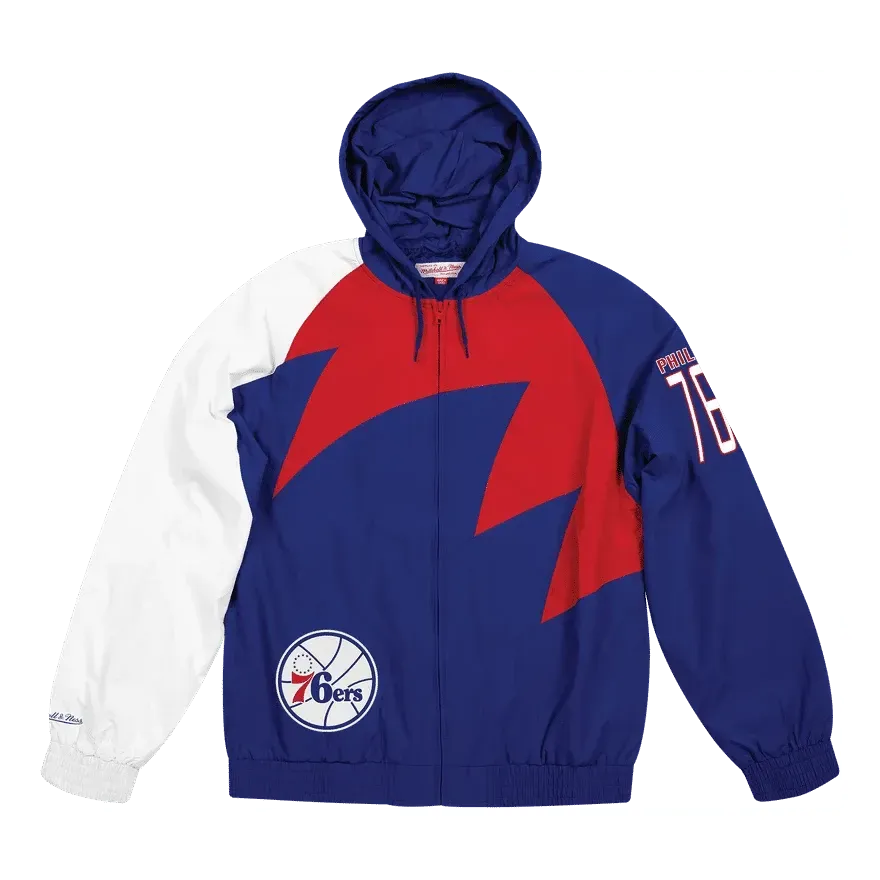 Mitchell & Ness Shark Tooth Hooded Jacket 'Philadelphia 76ers' BA57PH-P76-B-K1P