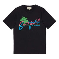 Gucci Hawaii Oversized Rainbow Printed For Men Black 616036-XJCSR-1142