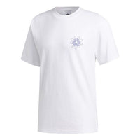 adidas originals Tri-Foil Tee Printing Round Neck Pullover Sports Short Sleeve White GD3120