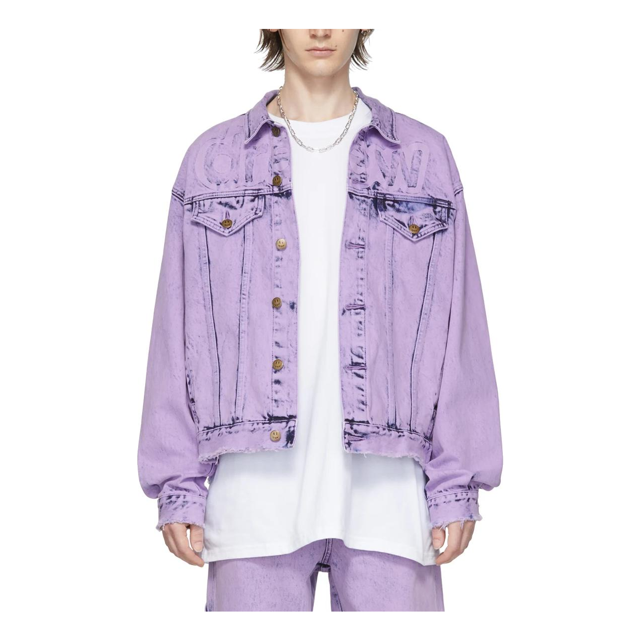 Drew House Ssense Exclusive Secret Trucker Denim Jacket 'Purple' DR-SS22-241