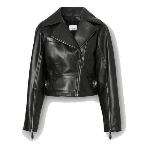 Burberry Lambskin Biker Jacket Black 80311611