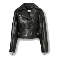 Burberry Lambskin Biker Jacket Black 80311611