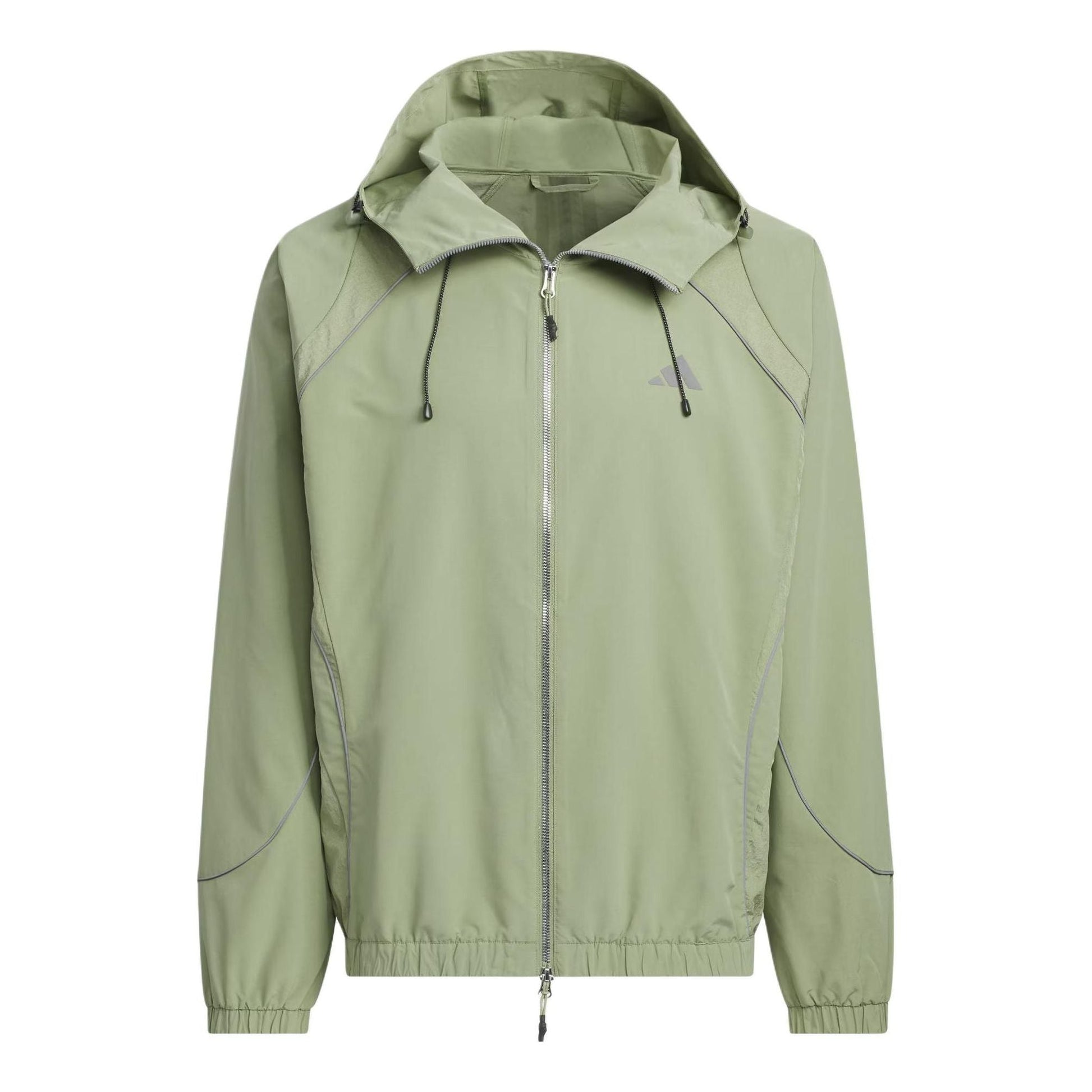 adidas FUSTL WOVEN logo Hooded Jacket Asia Sizing 'Sage Green' JI8741