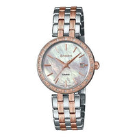 CASIO SHEEN Series Casual Waterproof Steel Band Rose-gold Stainless Steel Strap Rose Gold Analog SHE-4060SG-7A