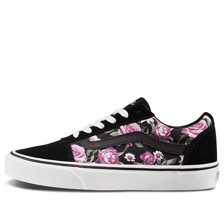 Vans Ward Flowers Retro Casual Skateboarding Shoes Black VN0A3IUNXNW