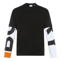 Burberry Plain Embroidery Printing Long Sleeve Male Black 80291391