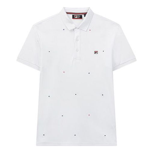 Men's FILA Sports Knit Short Sleeve POLO White Polo Shirt F11M021129F-WT