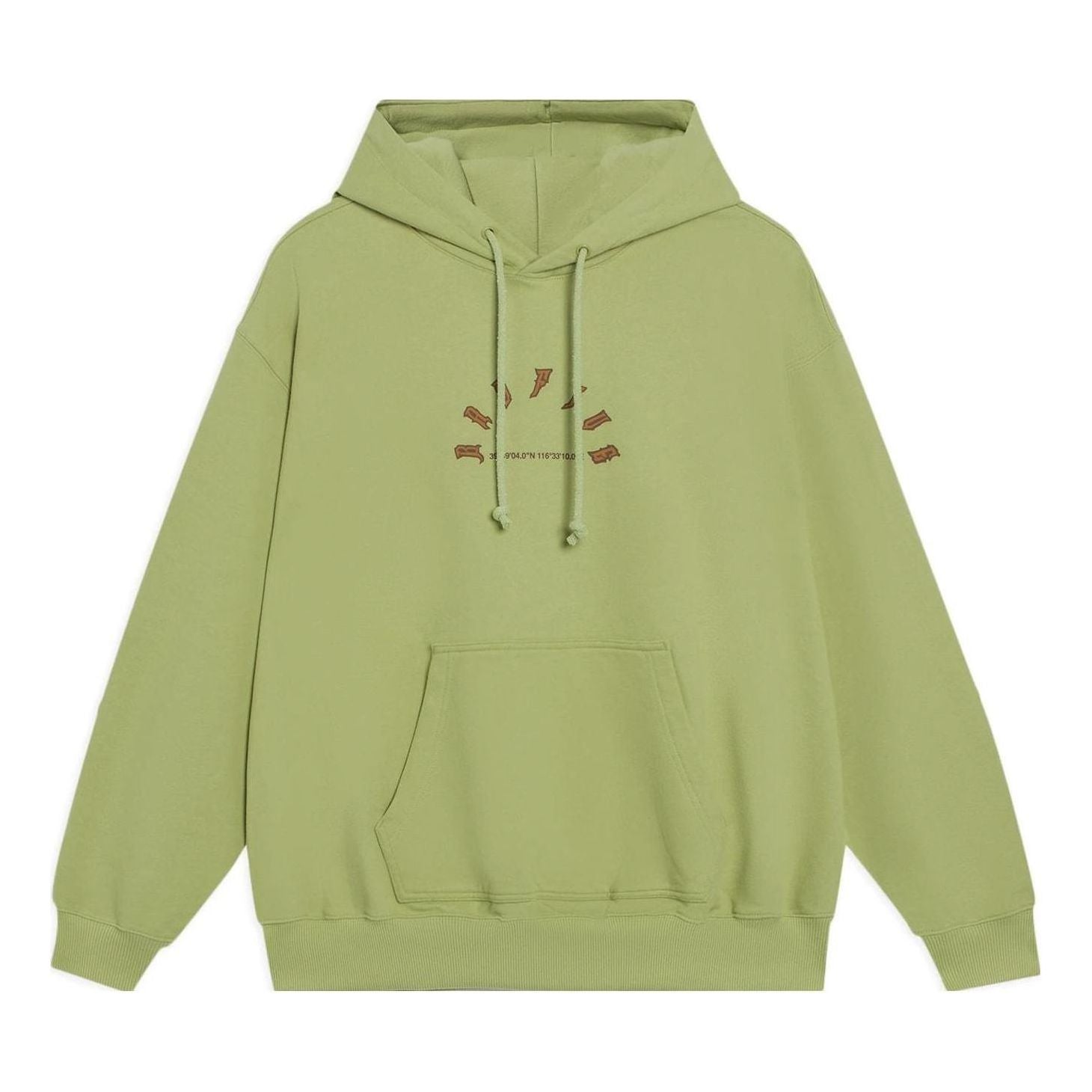 Li-Ning BadFive Cartoon Graphic Hoodie 'Moss Green' AWDT091-5