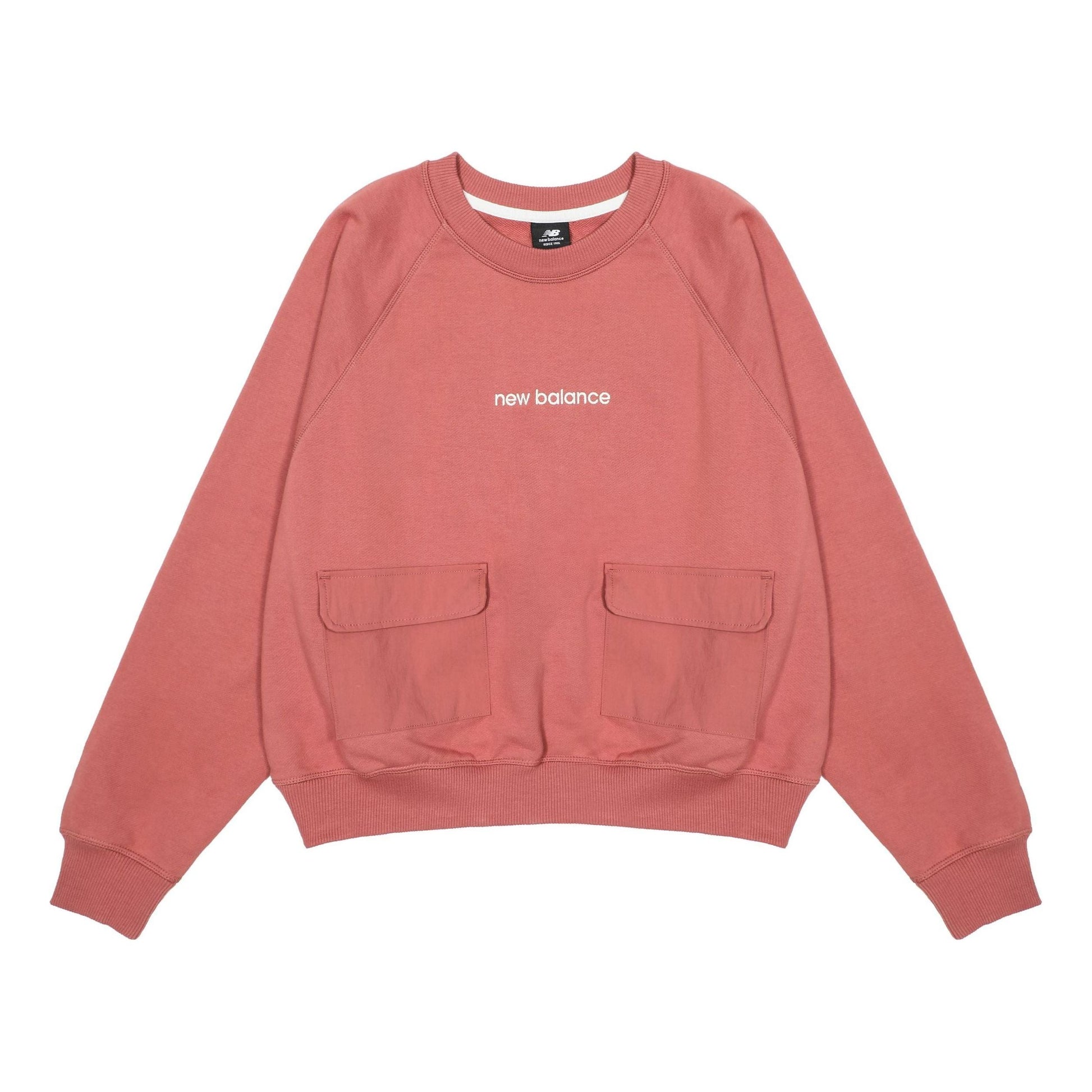 (WMNS) New Balance Casual Pocket Sweatshirt Asia Sizing 'Rose Pink' AWT23320-MIN