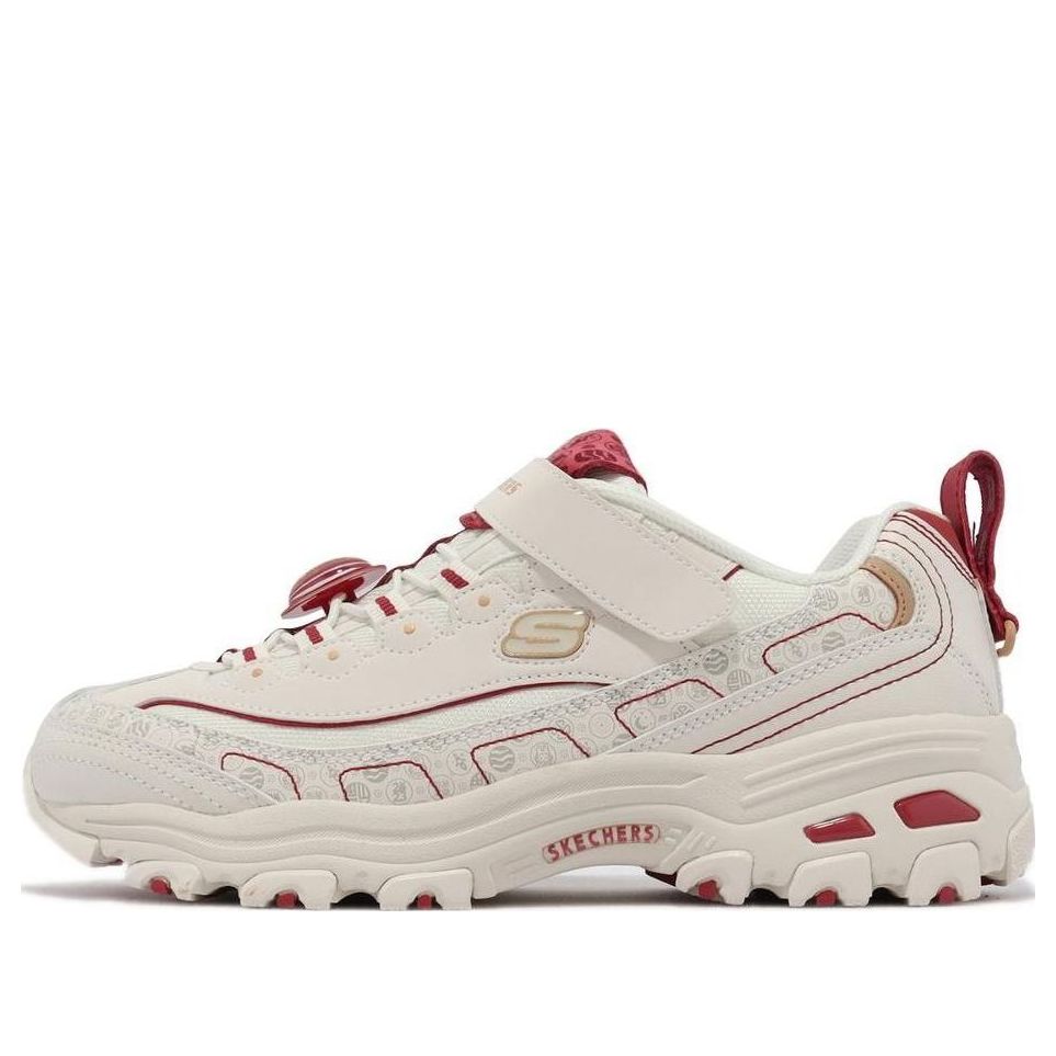 (GS) Skechers D'lites 1.0 CNY 2023 'Beige Red' 319505-LWRD