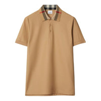 Burberry 26 Check Collar Cotton Polo Shirt 'Beige' 80959241