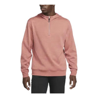 Nike Solid Color Half Zipper Design Hooded Long Sleeves Hoodie Men's Pink DN1906-691