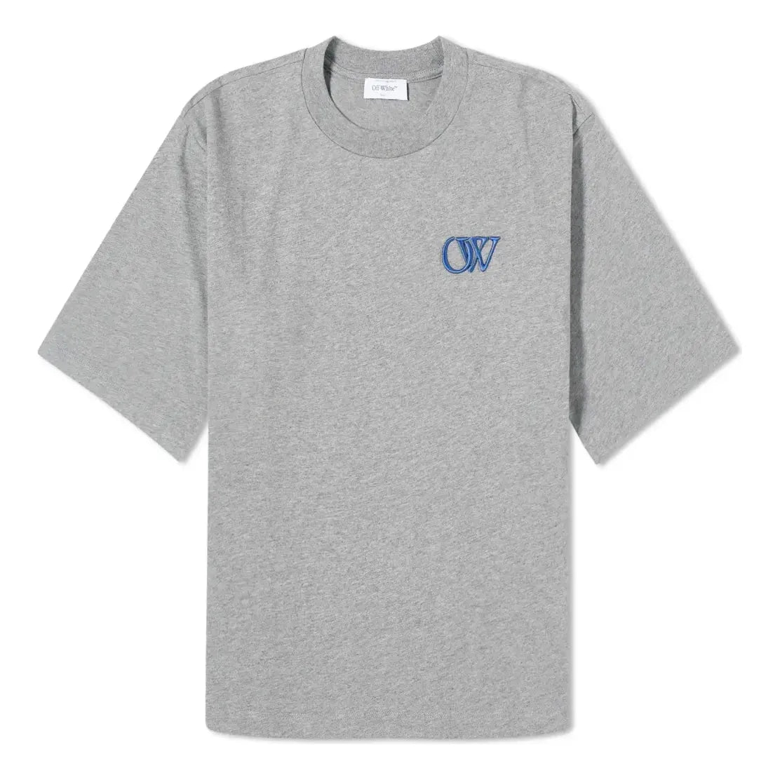 (WMNS) Off-White Flock Basic T-shirt 'Grey' OWAA124S24JER0060846