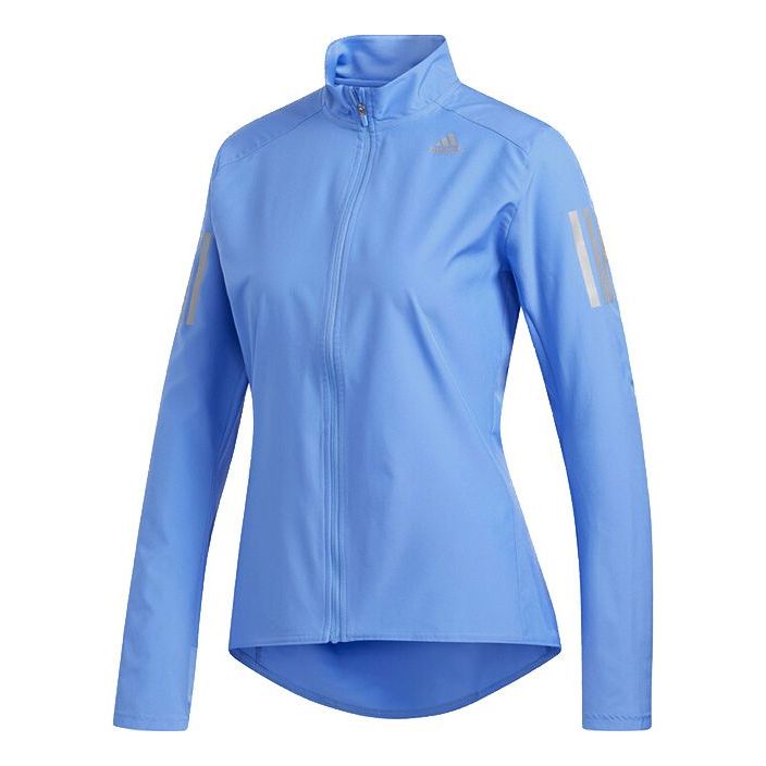 (WMNS) adidas Own The Run Jkt Exercise Breathable Windproof Self-Fitting Blue DZ2250