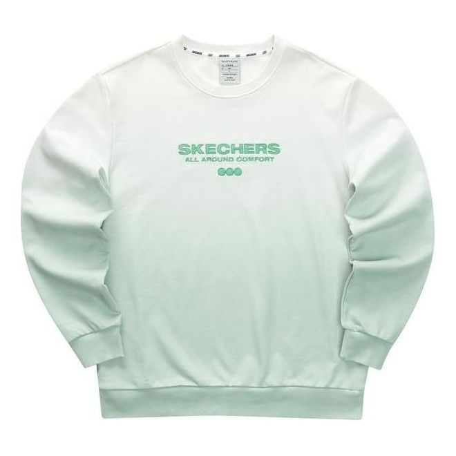 Skechers Gradient Letter Crew Sweatshirt 'Green White' L423U054-03K2